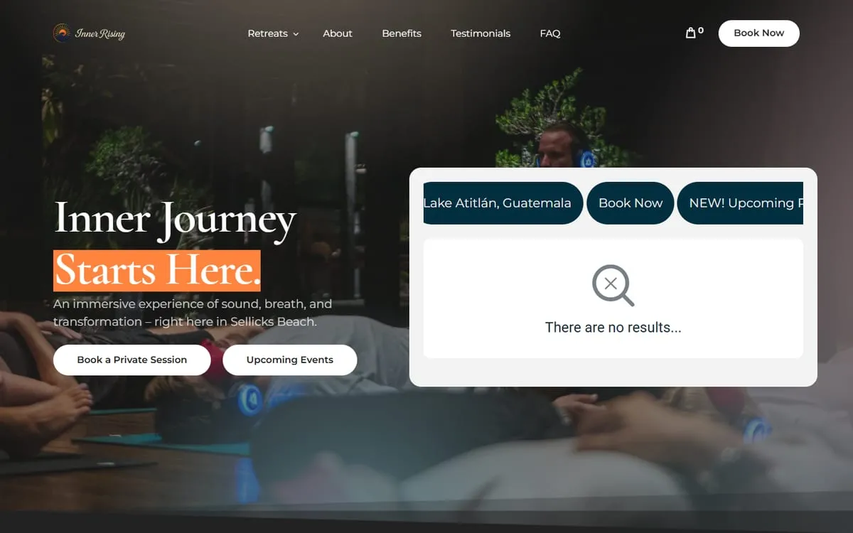 The Inner Rising website home page