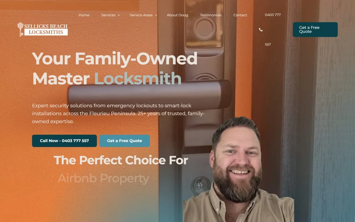 The Sellicks Beach Locksmiths website home page